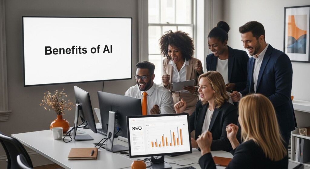 AI SEO business meeting