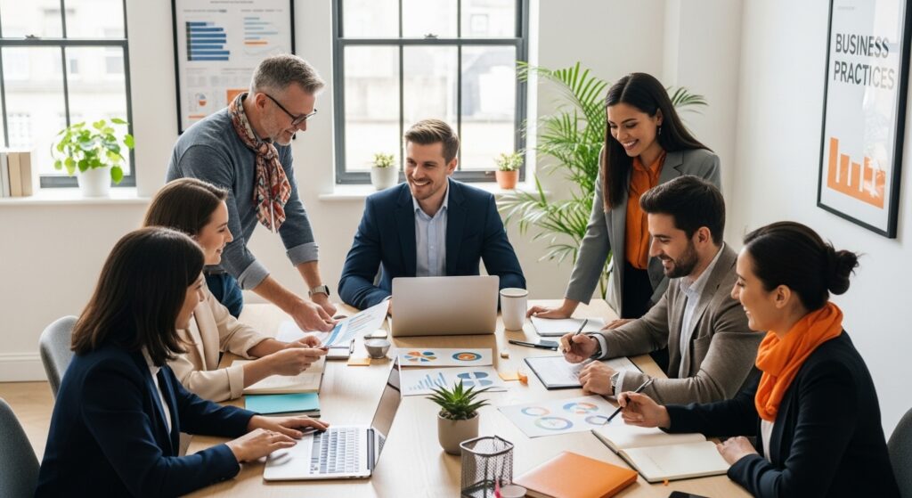 sustainable business office teamwork